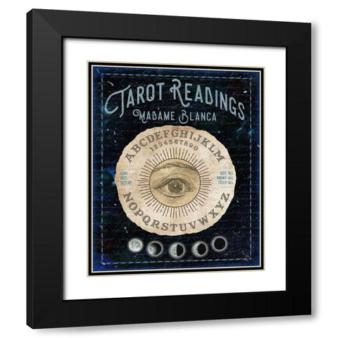 Fortune Reading II Black Modern Wood Framed Art Print with Double Matting by Medley, Elizabeth