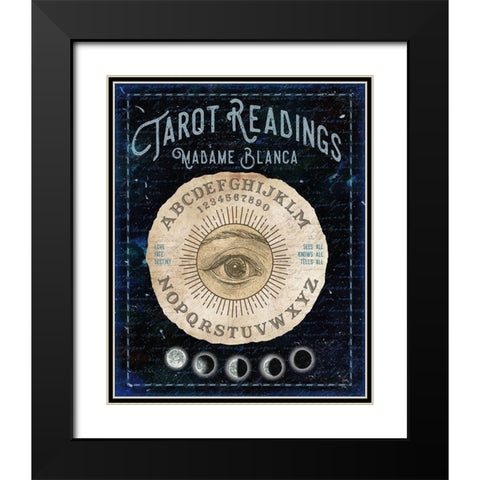 Fortune Reading II Black Modern Wood Framed Art Print with Double Matting by Medley, Elizabeth