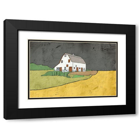 White Barn Black Modern Wood Framed Art Print with Double Matting by Mabat, Ynon