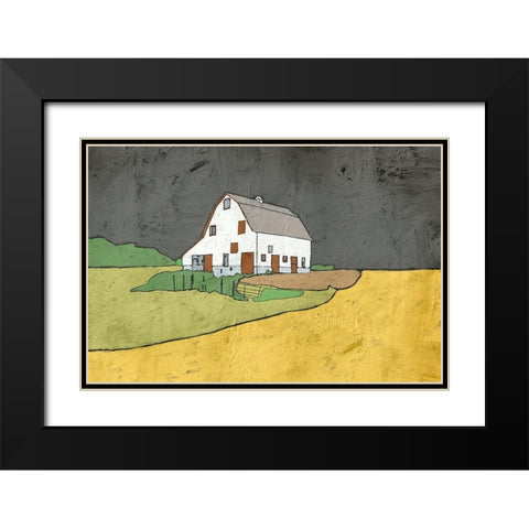 White Barn Black Modern Wood Framed Art Print with Double Matting by Mabat, Ynon