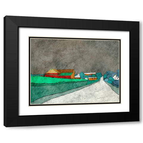 Rainy Roadtrips Black Modern Wood Framed Art Print with Double Matting by Mabat, Ynon