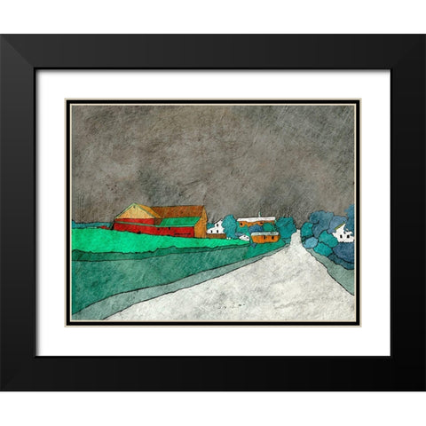 Rainy Roadtrips Black Modern Wood Framed Art Print with Double Matting by Mabat, Ynon