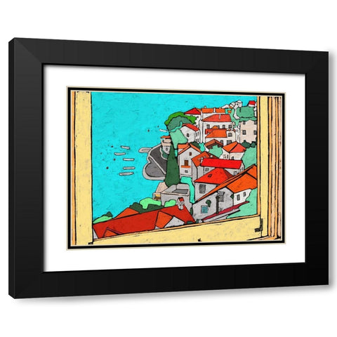 Along the Coast Black Modern Wood Framed Art Print with Double Matting by Mabat, Ynon
