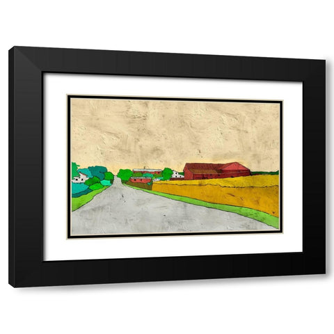 Morning Trips Black Modern Wood Framed Art Print with Double Matting by Mabat, Ynon
