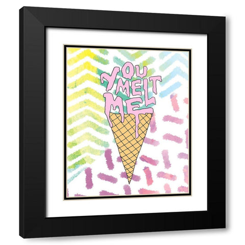 You Melt Me Black Modern Wood Framed Art Print with Double Matting by SD Graphics Studio