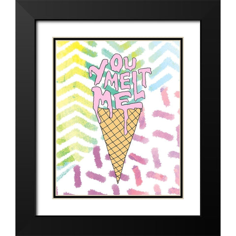 You Melt Me Black Modern Wood Framed Art Print with Double Matting by SD Graphics Studio