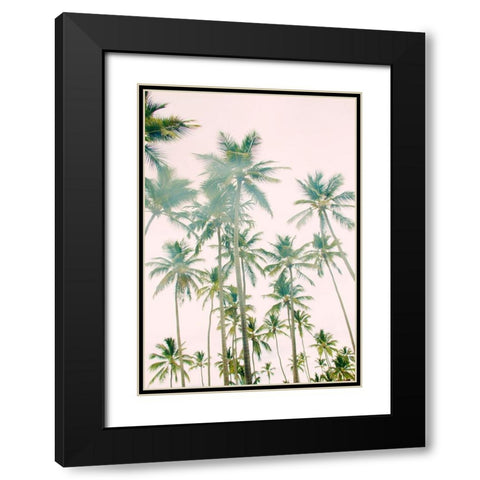 Palm Island Black Modern Wood Framed Art Print with Double Matting by Navas, Emily