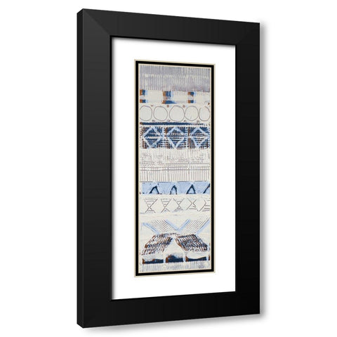 Blue Sweater Weather Panel II Black Modern Wood Framed Art Print with Double Matting by Loreth, Lanie