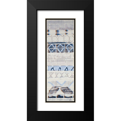 Blue Sweater Weather Panel II Black Modern Wood Framed Art Print with Double Matting by Loreth, Lanie