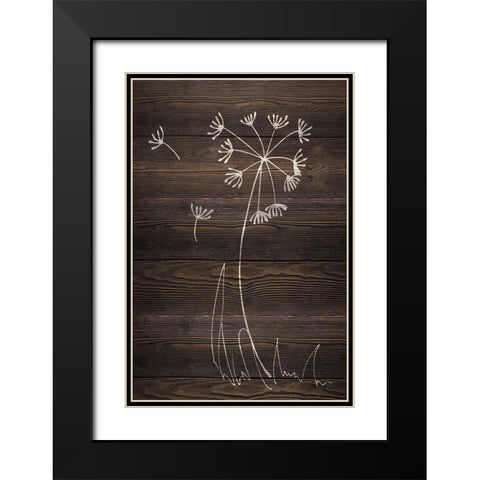 Late Blooms I Black Modern Wood Framed Art Print with Double Matting by SD Graphics Studio