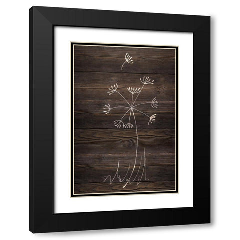 Late Blooms II Black Modern Wood Framed Art Print with Double Matting by SD Graphics Studio