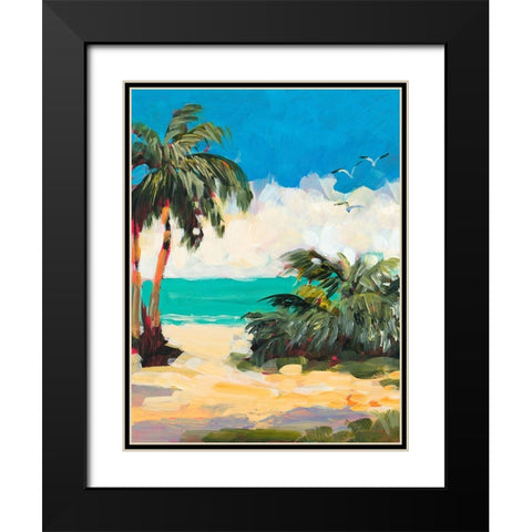 Tropical Beach Black Modern Wood Framed Art Print with Double Matting by Slivka, Jane