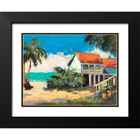 Tropical Getaway Black Modern Wood Framed Art Print with Double Matting by Slivka, Jane