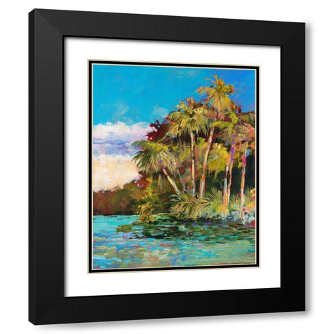 Tropical Side Of Town Black Modern Wood Framed Art Print with Double Matting by Slivka, Jane