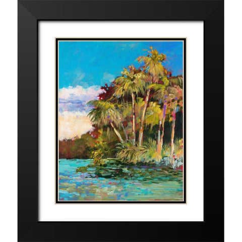 Tropical Side Of Town Black Modern Wood Framed Art Print with Double Matting by Slivka, Jane