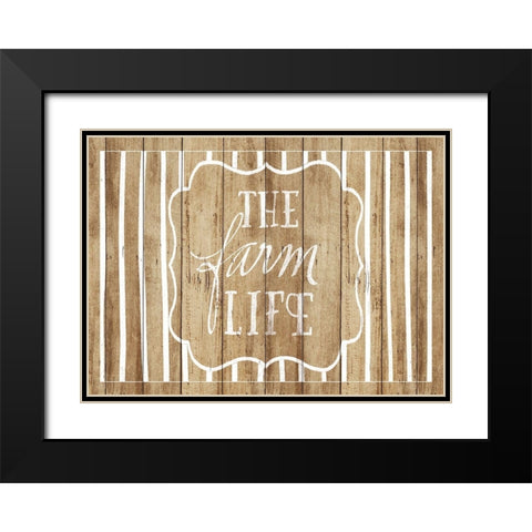 The Farm Life on Wood Black Modern Wood Framed Art Print with Double Matting by SD Graphics Studio
