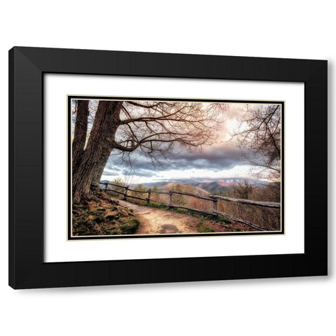 Mountain Walks Black Modern Wood Framed Art Print with Double Matting by Amos, Andy