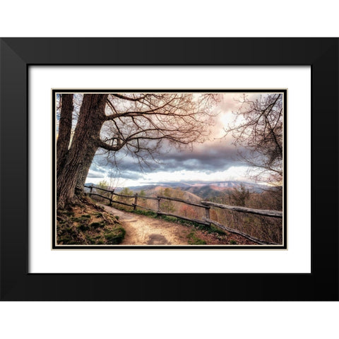 Mountain Walks Black Modern Wood Framed Art Print with Double Matting by Amos, Andy
