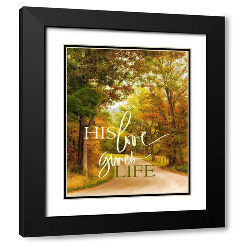 His Love Gives Life Black Modern Wood Framed Art Print with Double Matting by Amos, Andy