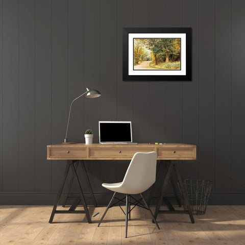 Crisp Season Black Modern Wood Framed Art Print with Double Matting by Amos, Andy