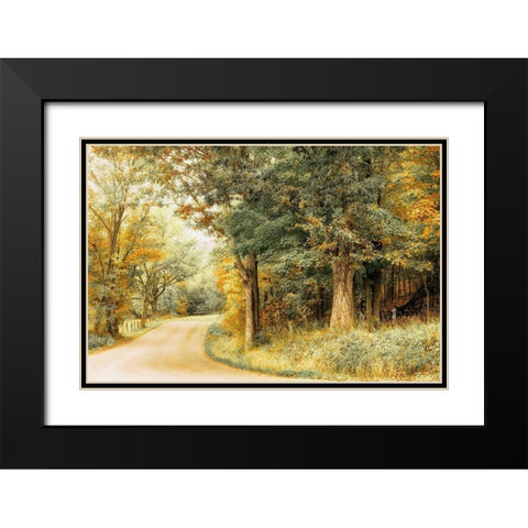 Crisp Season Black Modern Wood Framed Art Print with Double Matting by Amos, Andy