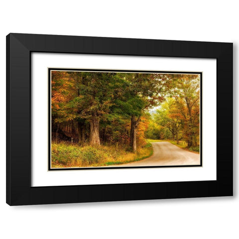 Autumns First Day Black Modern Wood Framed Art Print with Double Matting by Amos, Andy