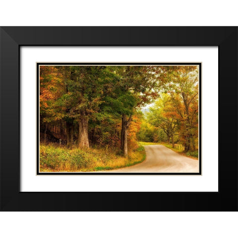 Autumns First Day Black Modern Wood Framed Art Print with Double Matting by Amos, Andy