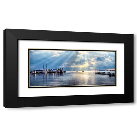 Sunset at St. Andrews Black Modern Wood Framed Art Print with Double Matting by Amos, Andy