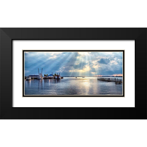 Sunset at St. Andrews Black Modern Wood Framed Art Print with Double Matting by Amos, Andy