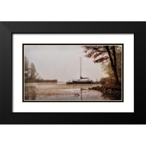 Days on the Lake Black Modern Wood Framed Art Print with Double Matting by Amos, Andy