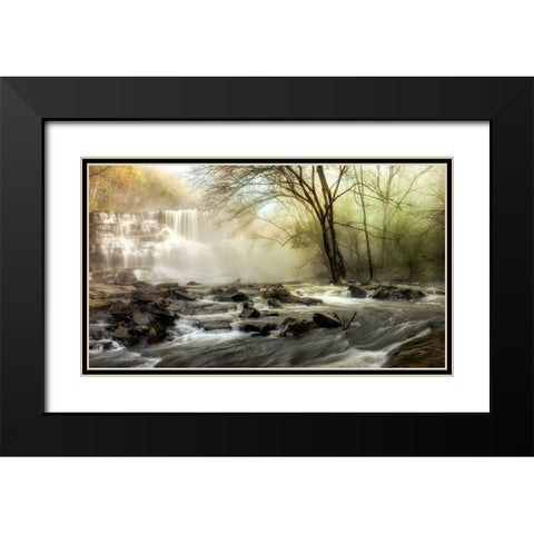 Waterfall Creek Black Modern Wood Framed Art Print with Double Matting by Amos, Andy