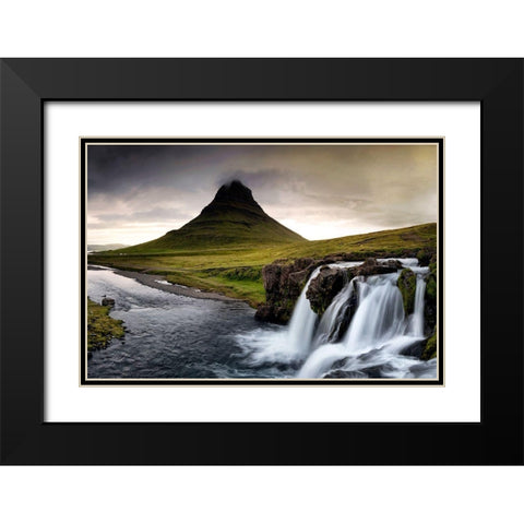 Close to the Falls Black Modern Wood Framed Art Print with Double Matting by Amos, Andy