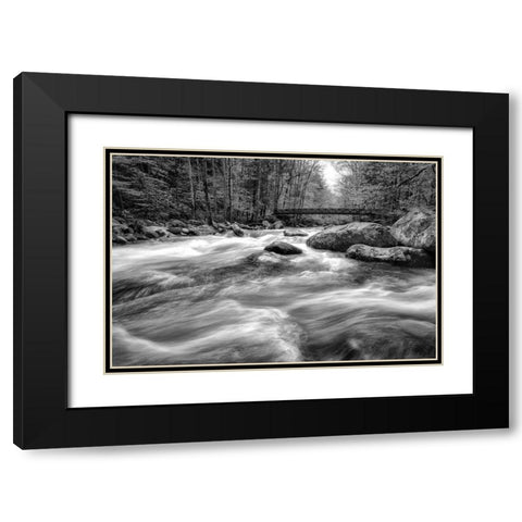 Flow Of The Creek Black Modern Wood Framed Art Print with Double Matting by Amos, Andy