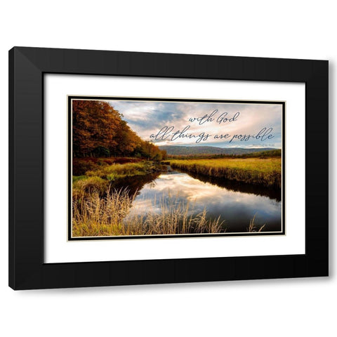 All with God Black Modern Wood Framed Art Print with Double Matting by Amos, Andy