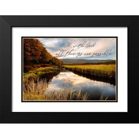 All with God Black Modern Wood Framed Art Print with Double Matting by Amos, Andy