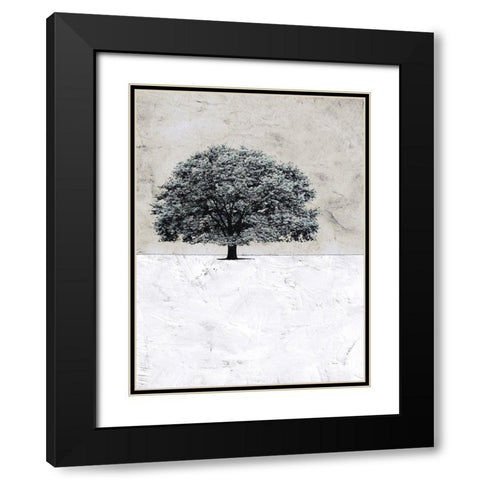 Old Black Tree Black Modern Wood Framed Art Print with Double Matting by Mabat, Ynon