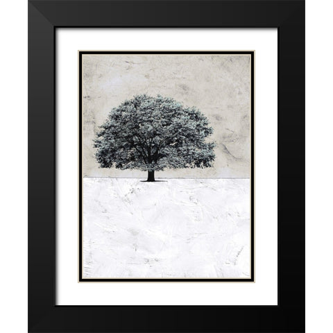 Old Black Tree Black Modern Wood Framed Art Print with Double Matting by Mabat, Ynon
