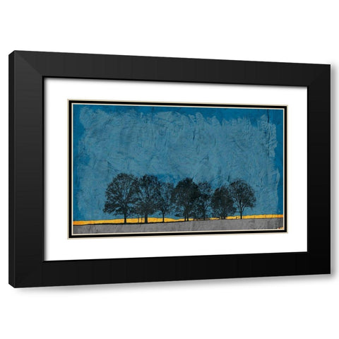Midnight View Black Modern Wood Framed Art Print with Double Matting by Mabat, Ynon