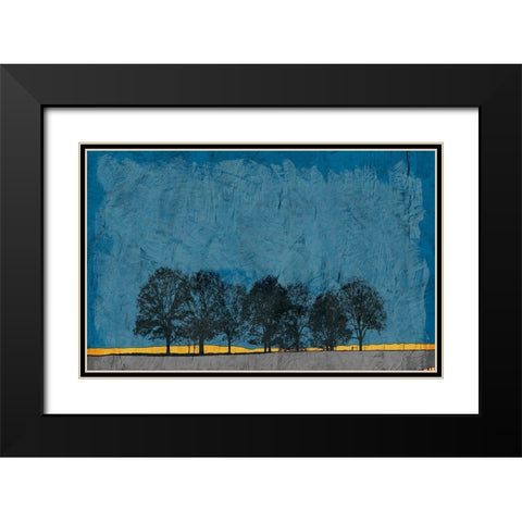 Midnight View Black Modern Wood Framed Art Print with Double Matting by Mabat, Ynon
