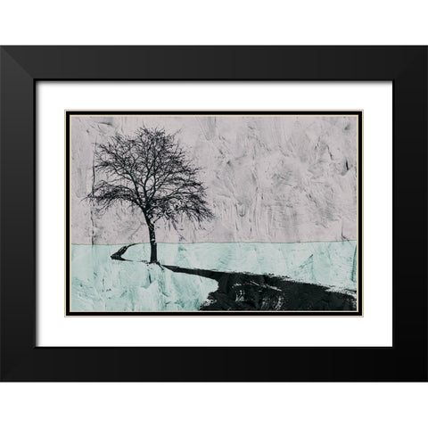 Near the Road Black Modern Wood Framed Art Print with Double Matting by Mabat, Ynon