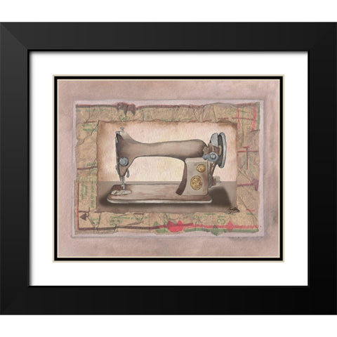 Sewing Machine I Black Modern Wood Framed Art Print with Double Matting by Baker, Mary Beth
