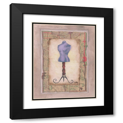 Dress Forms III Black Modern Wood Framed Art Print with Double Matting by Baker, Mary Beth