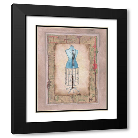Dress Forms IV Black Modern Wood Framed Art Print with Double Matting by Baker, Mary Beth