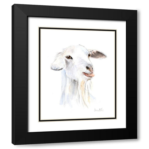 Goat I Black Modern Wood Framed Art Print with Double Matting by Loreth, Lanie