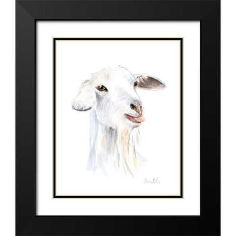 Goat I Black Modern Wood Framed Art Print with Double Matting by Loreth, Lanie