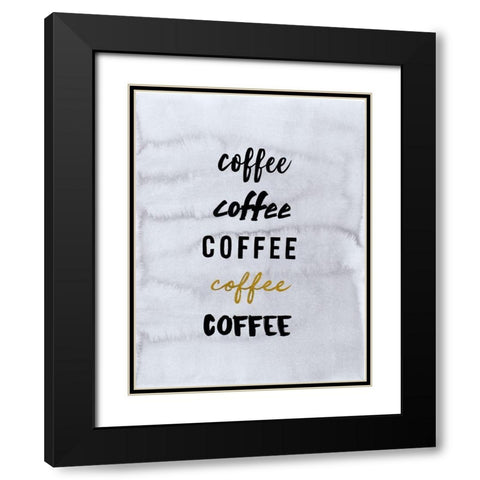 Coffee Ideas Black Modern Wood Framed Art Print with Double Matting by Bucheli, Amaya