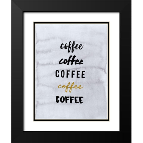 Coffee Ideas Black Modern Wood Framed Art Print with Double Matting by Bucheli, Amaya