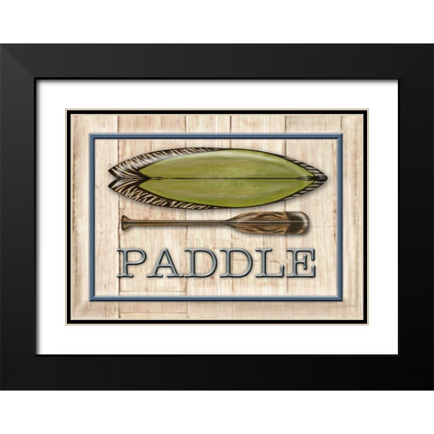 Catch a Wave III Black Modern Wood Framed Art Print with Double Matting by Diannart