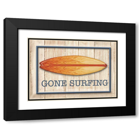 Catch a Wave I Black Modern Wood Framed Art Print with Double Matting by Diannart