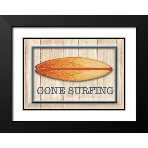 Catch a Wave I Black Modern Wood Framed Art Print with Double Matting by Diannart